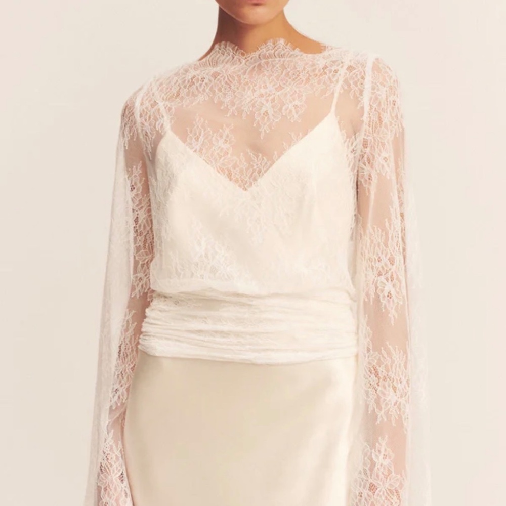 Lambent Lace Long Sleeve Tie Top